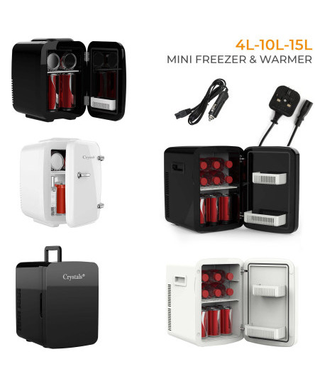 4/10/15L Mini Fridge TableTop Electric Cooler Warmer Portable Ice Box Office Car