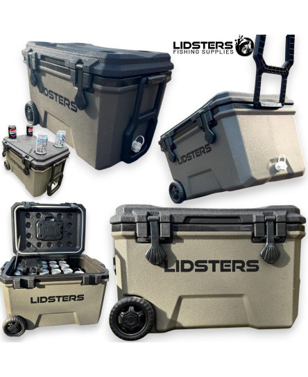 Lidsters Fishing Deluxe Cooler Wheeled Ice Box 36L Fits 53 Cans Carp tackle Cool